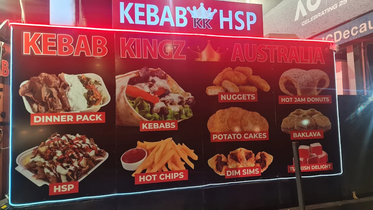Menu, Kebab Kingz Australia