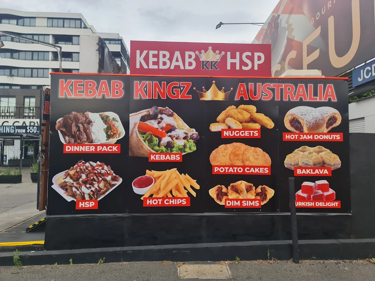 Menu, Kebab Kingz Australia