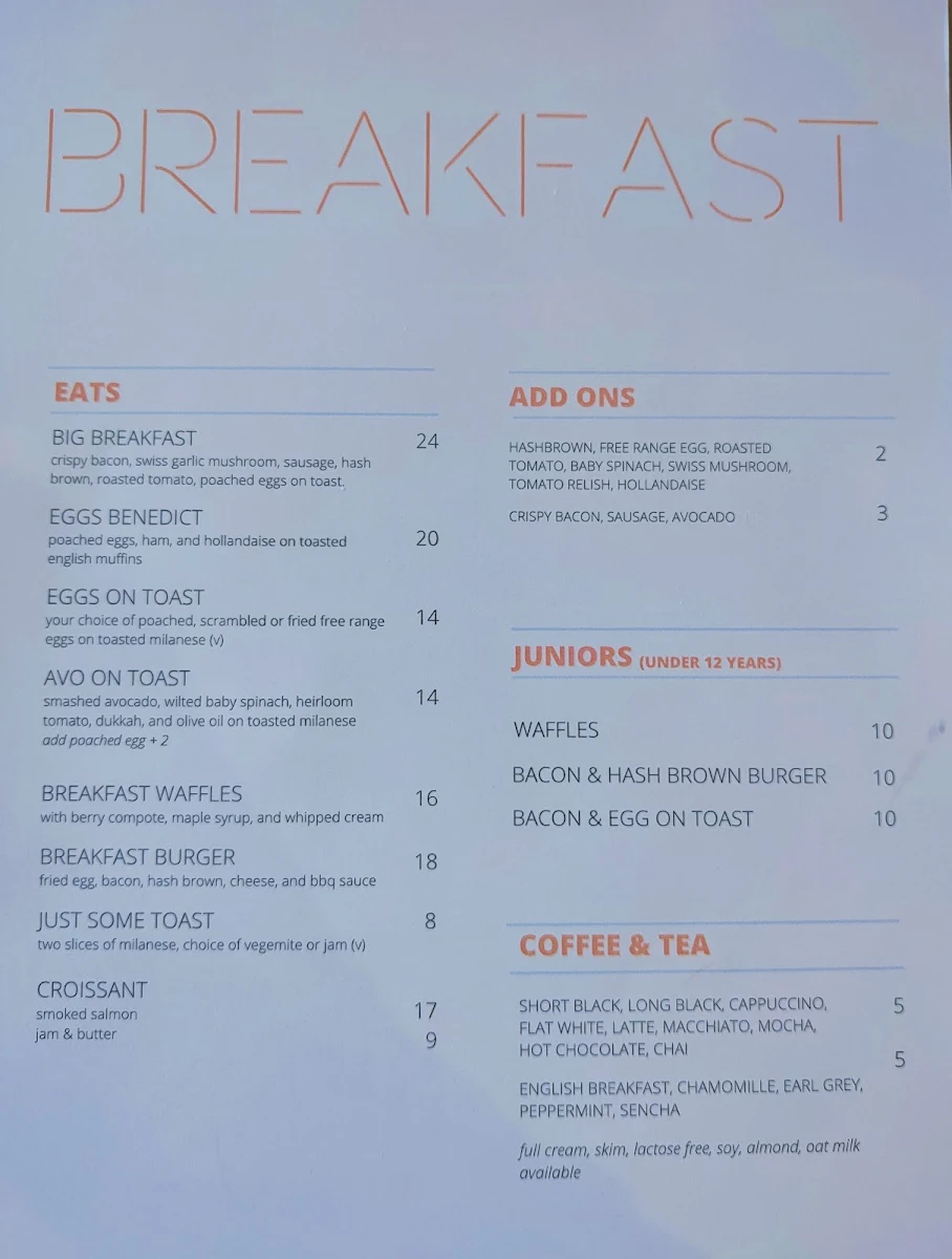 Menu, Pier Glenelg - New Beachside Function / Events Room