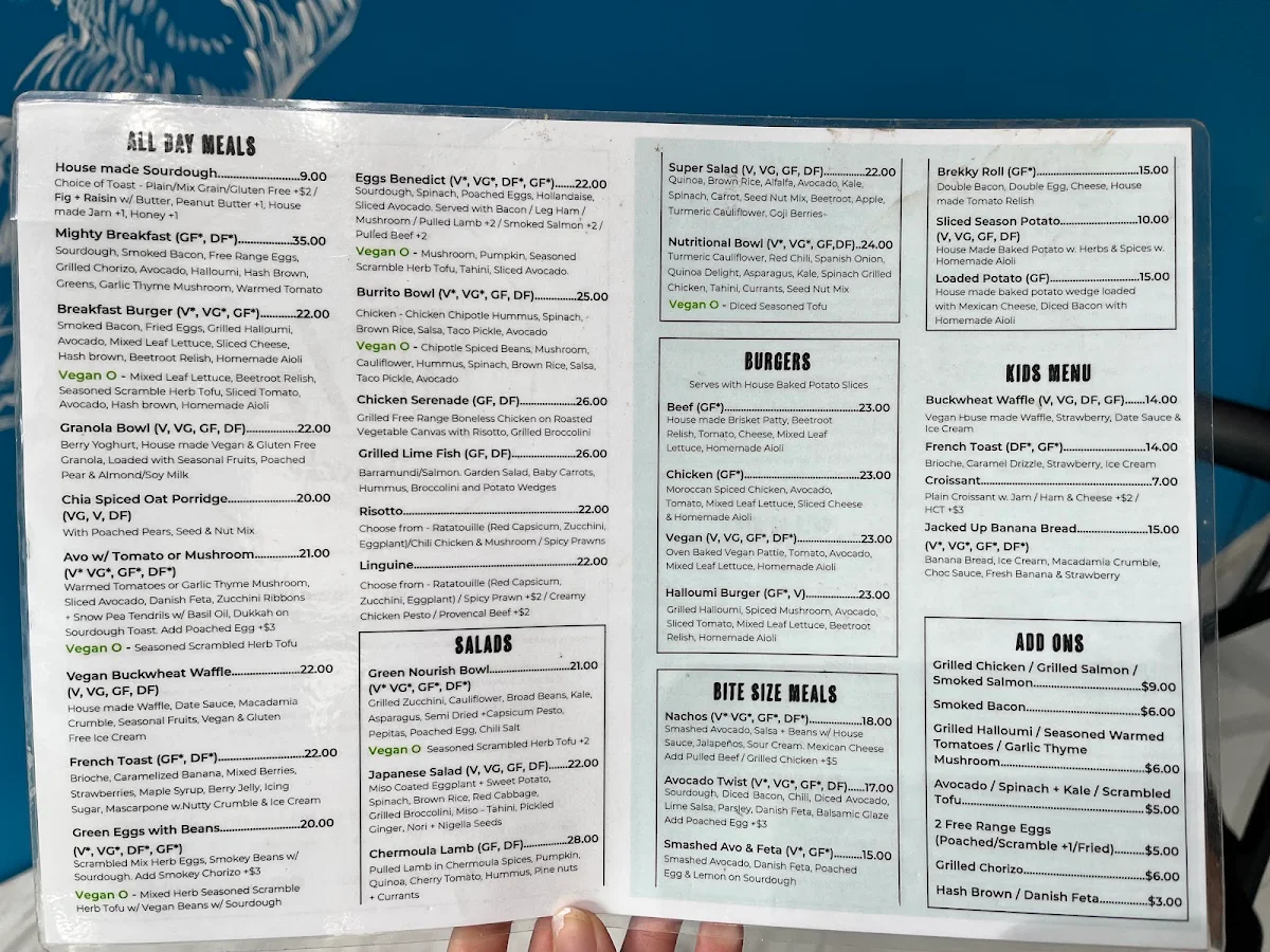 Menu, Origin bake