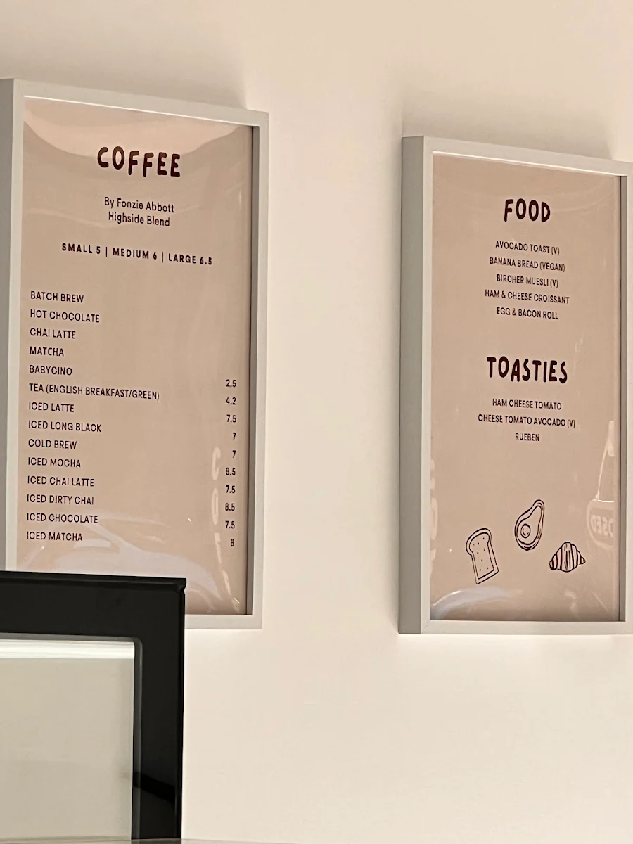 Menu, Pour First