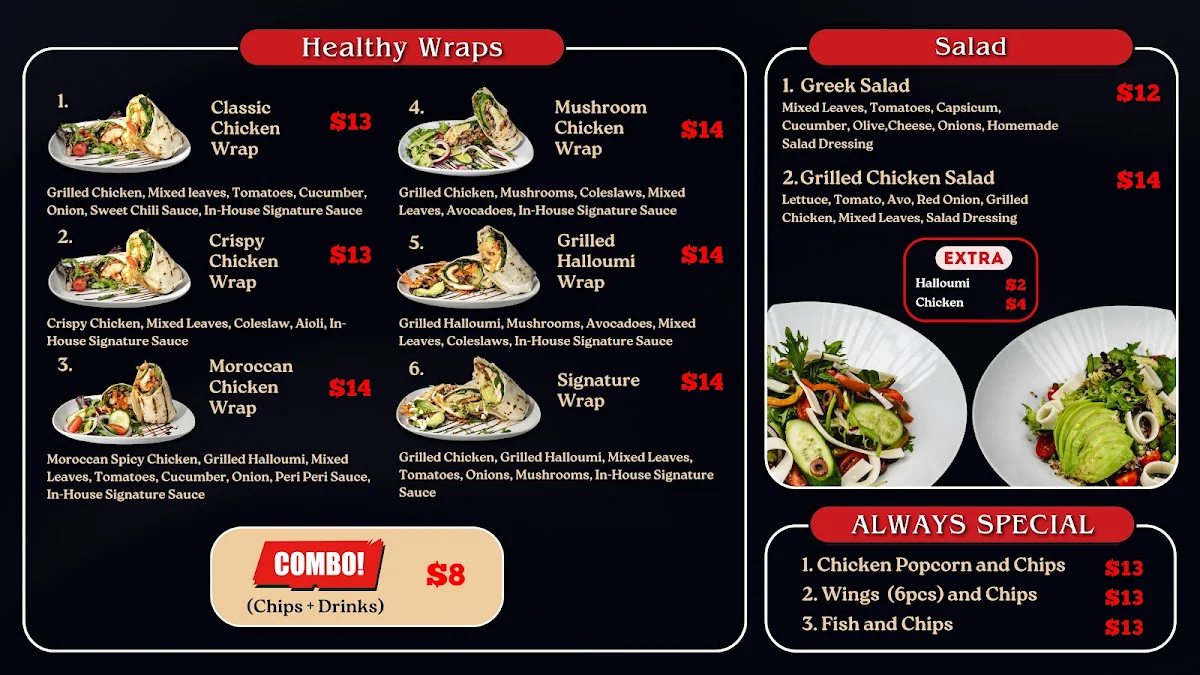 Menu, Dulwich Hill Kebab pizza pide house