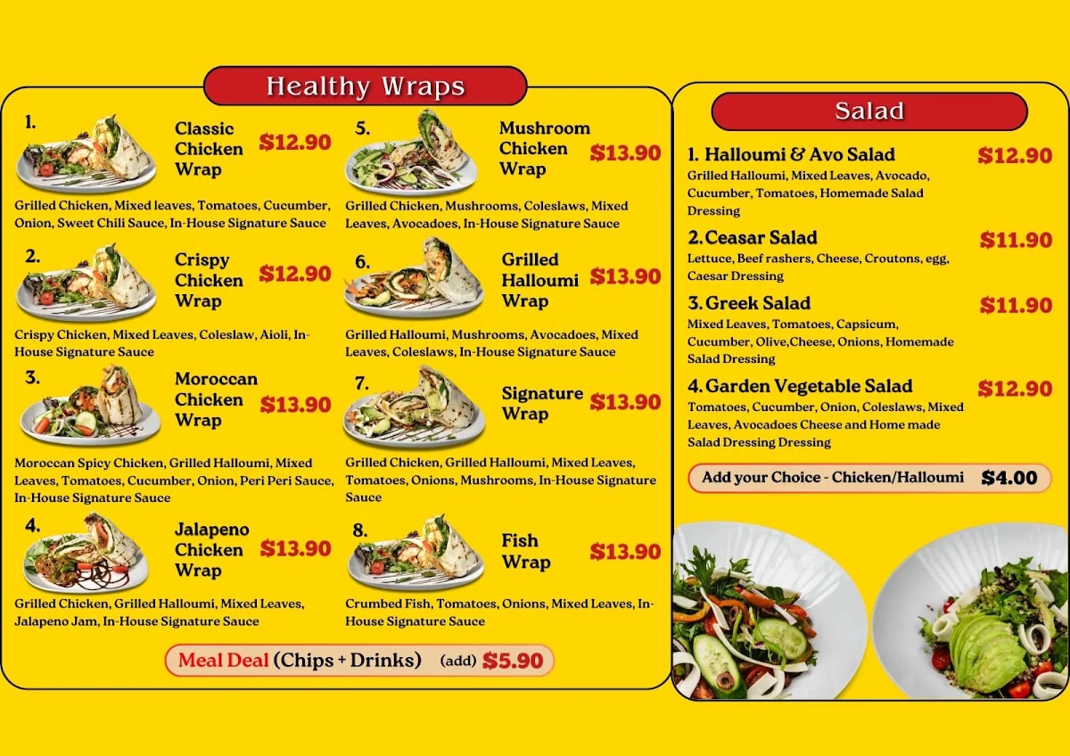 Menu, Dulwich Hill Kebab pizza pide house