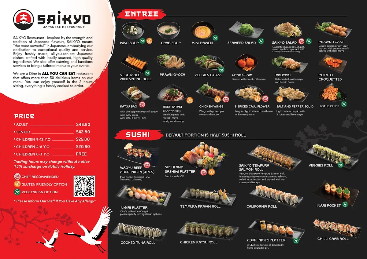 Menu, SAIKYO Craigieburn