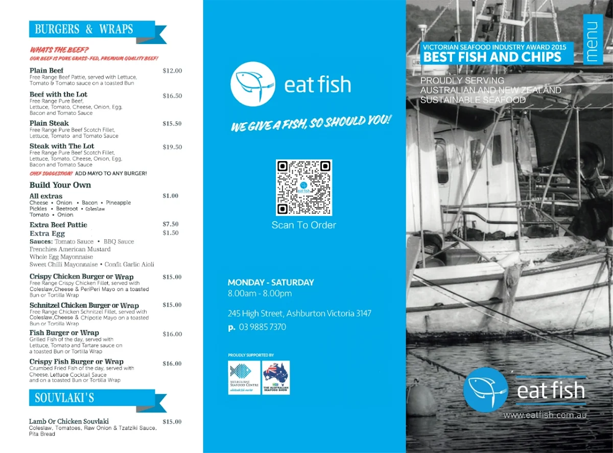 Menu, Eat Fish