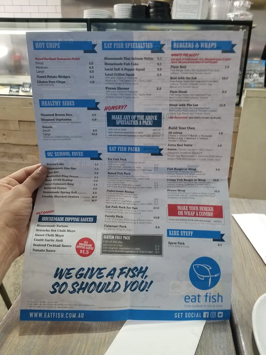 Menu, Eat Fish
