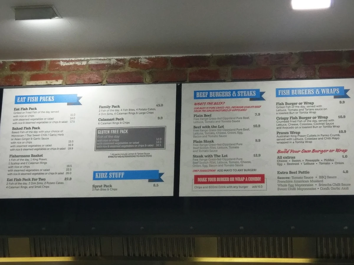 Menu, Eat Fish