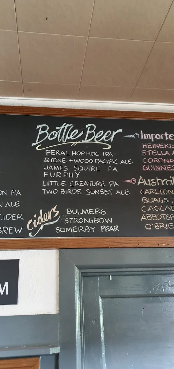 Menu, Kilcunda Ocean View Hotel