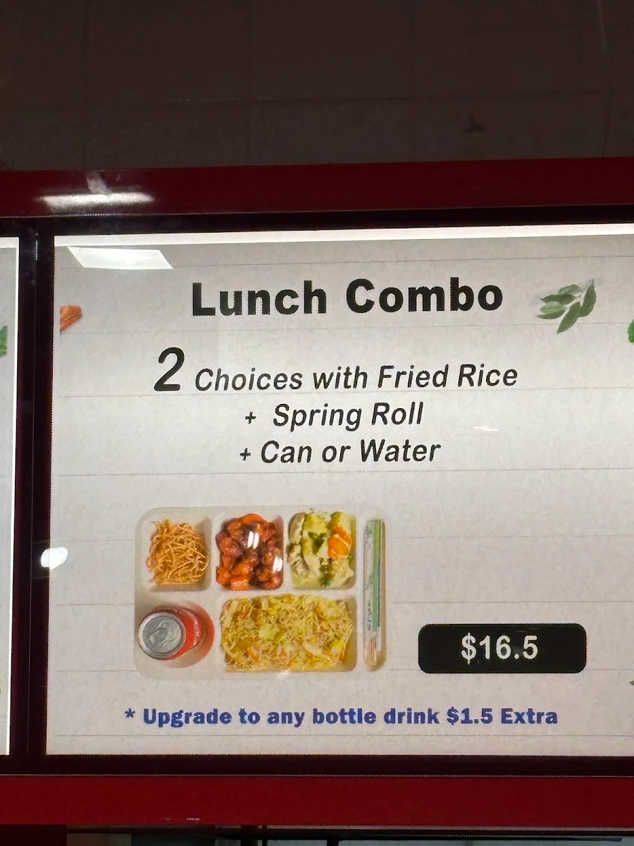 Menu, Fong Yung Chinese