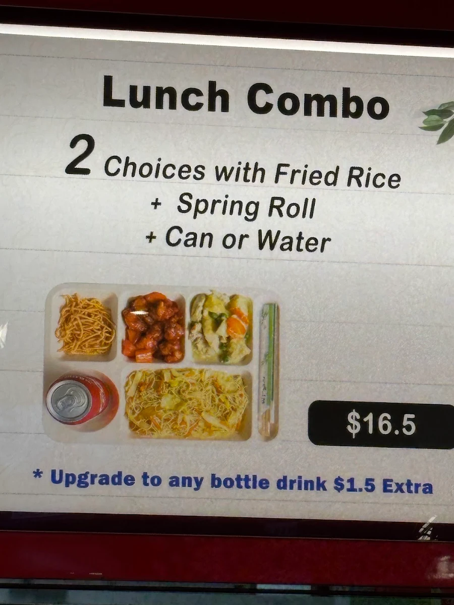 Menu, Fong Yung Chinese