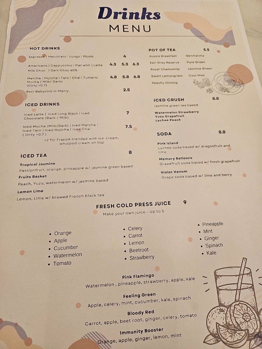 Menu, Tokyo Cloud