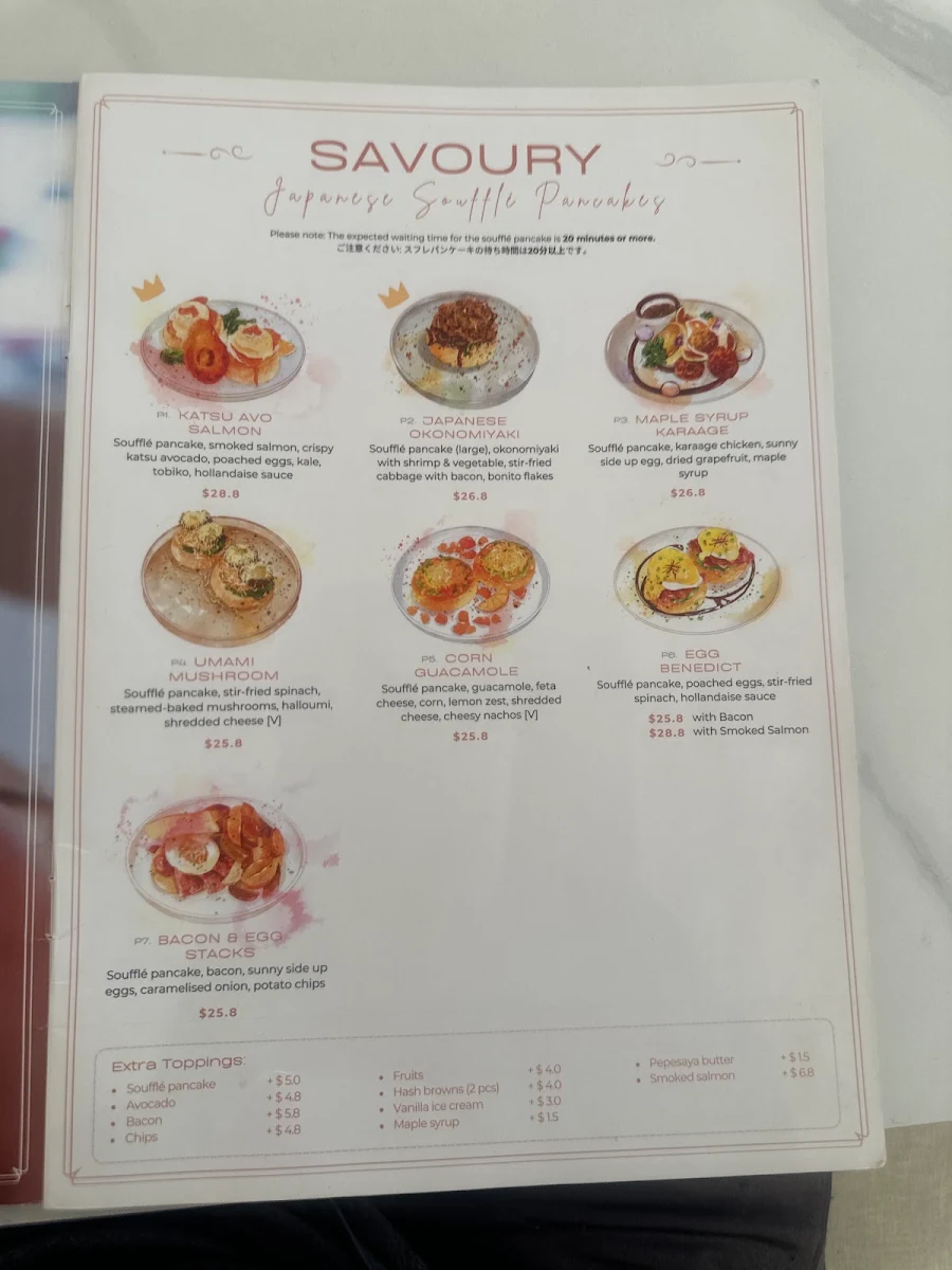 Menu, Tokyo Cloud