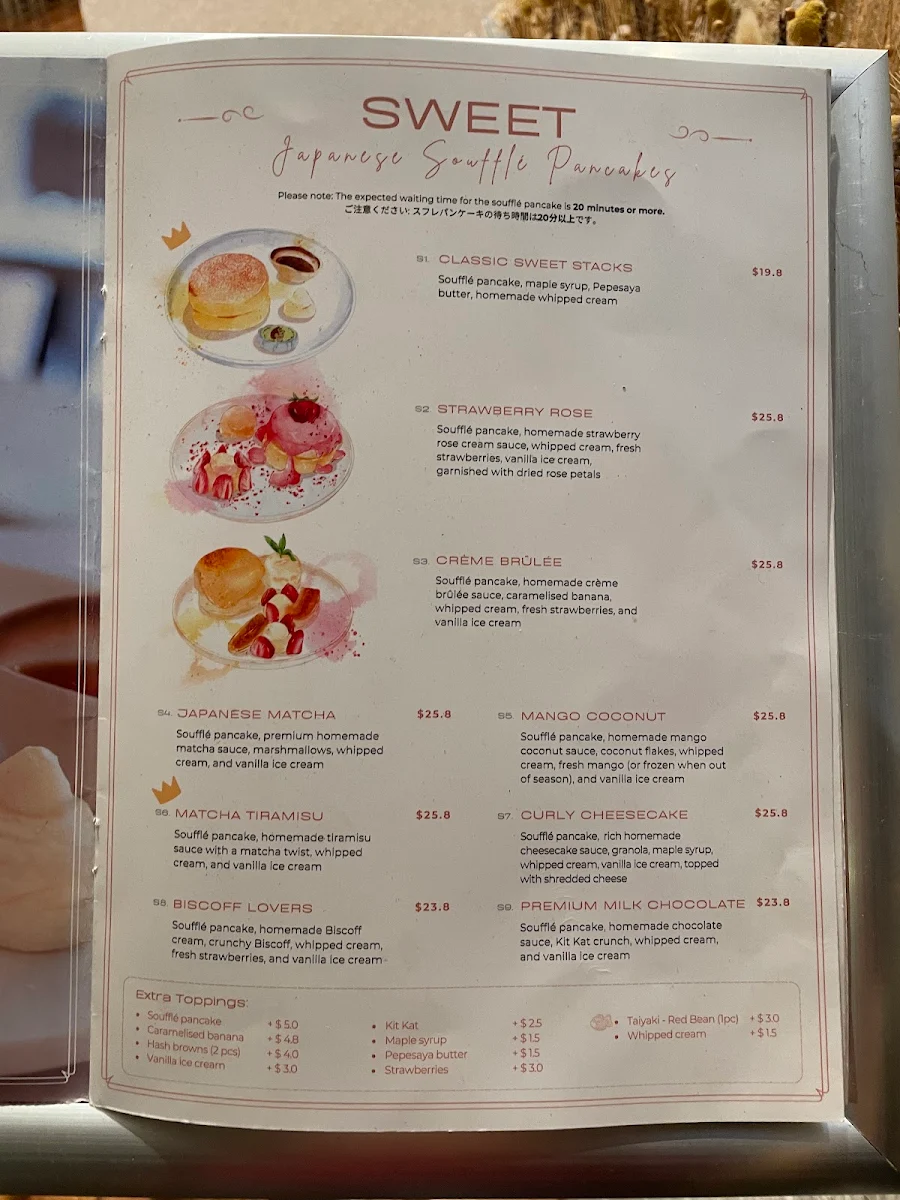 Menu, Tokyo Cloud
