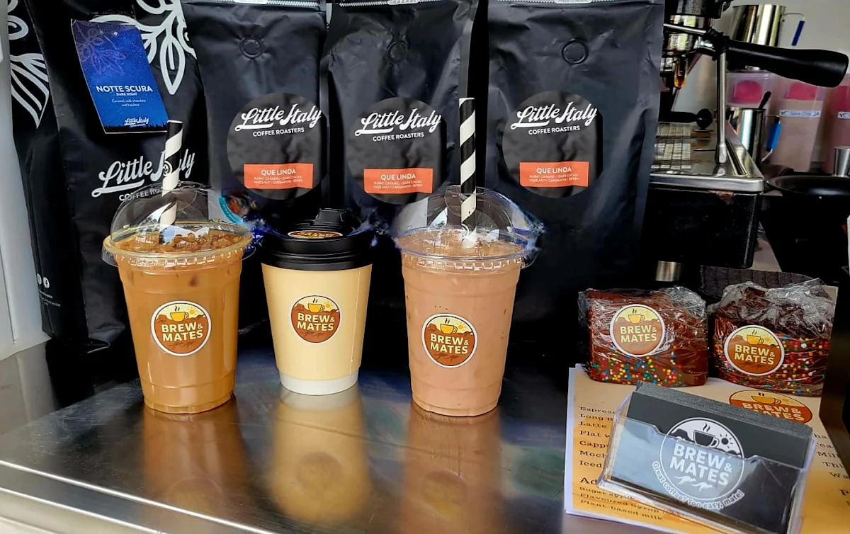Menu, Brew & Mates Coffee