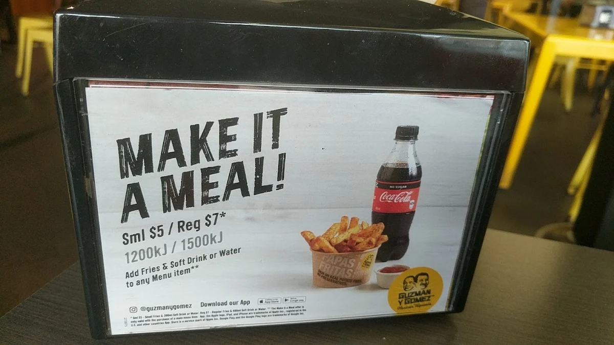 Menu, Guzman y Gomez - Hamilton