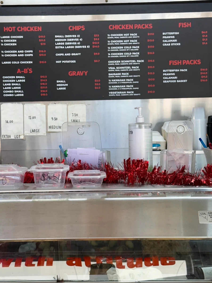 Menu, Chickens With Attitude