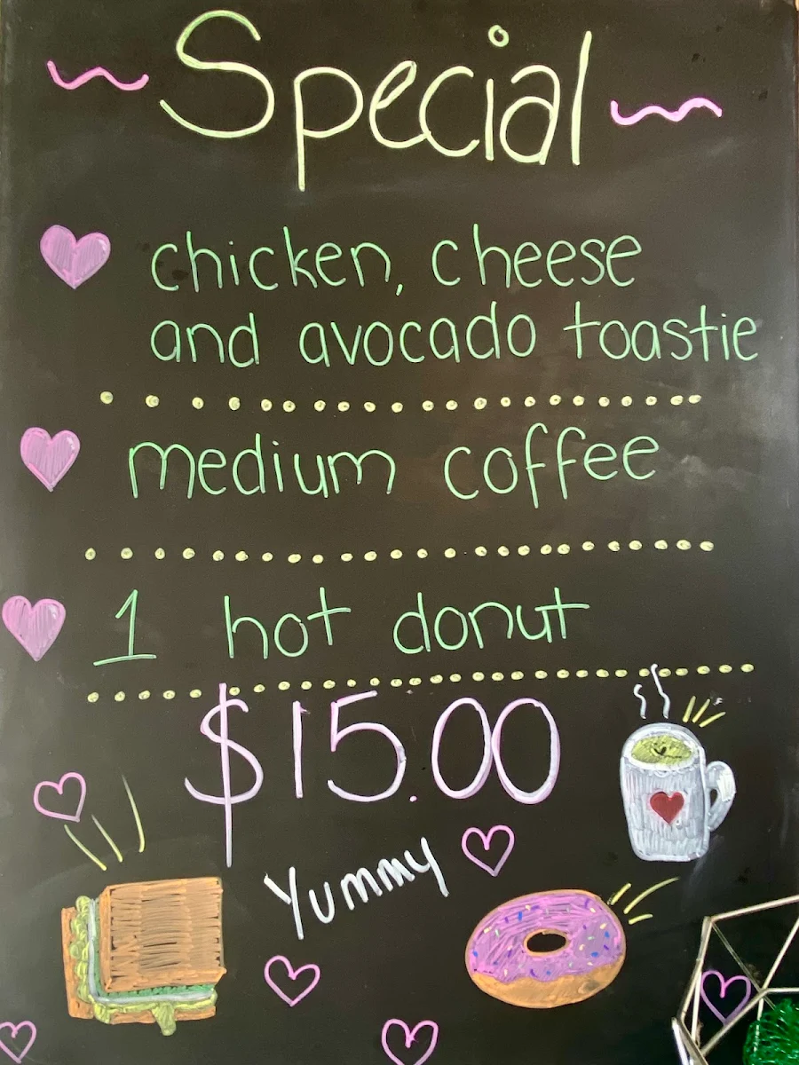 Menu, Goulburn Donut Shop