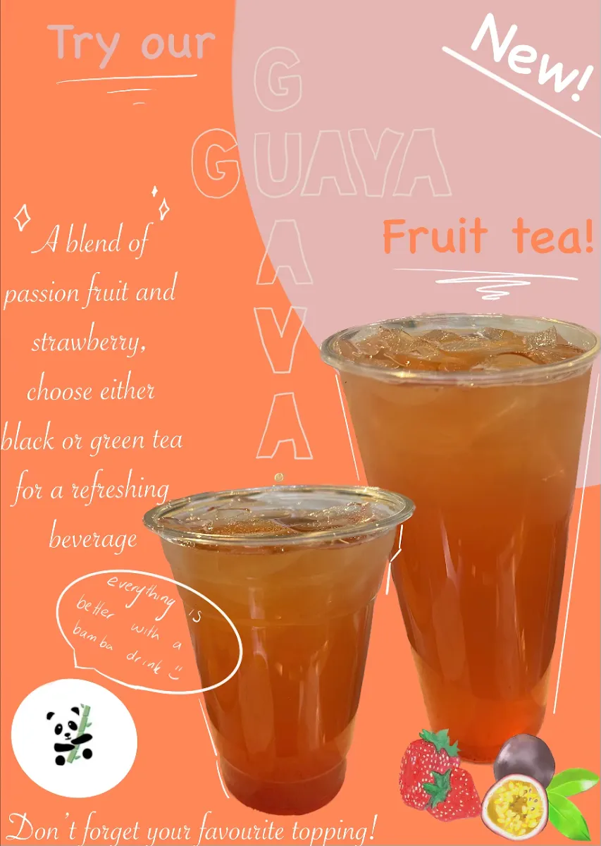 Menu, Bamba Juice Tea