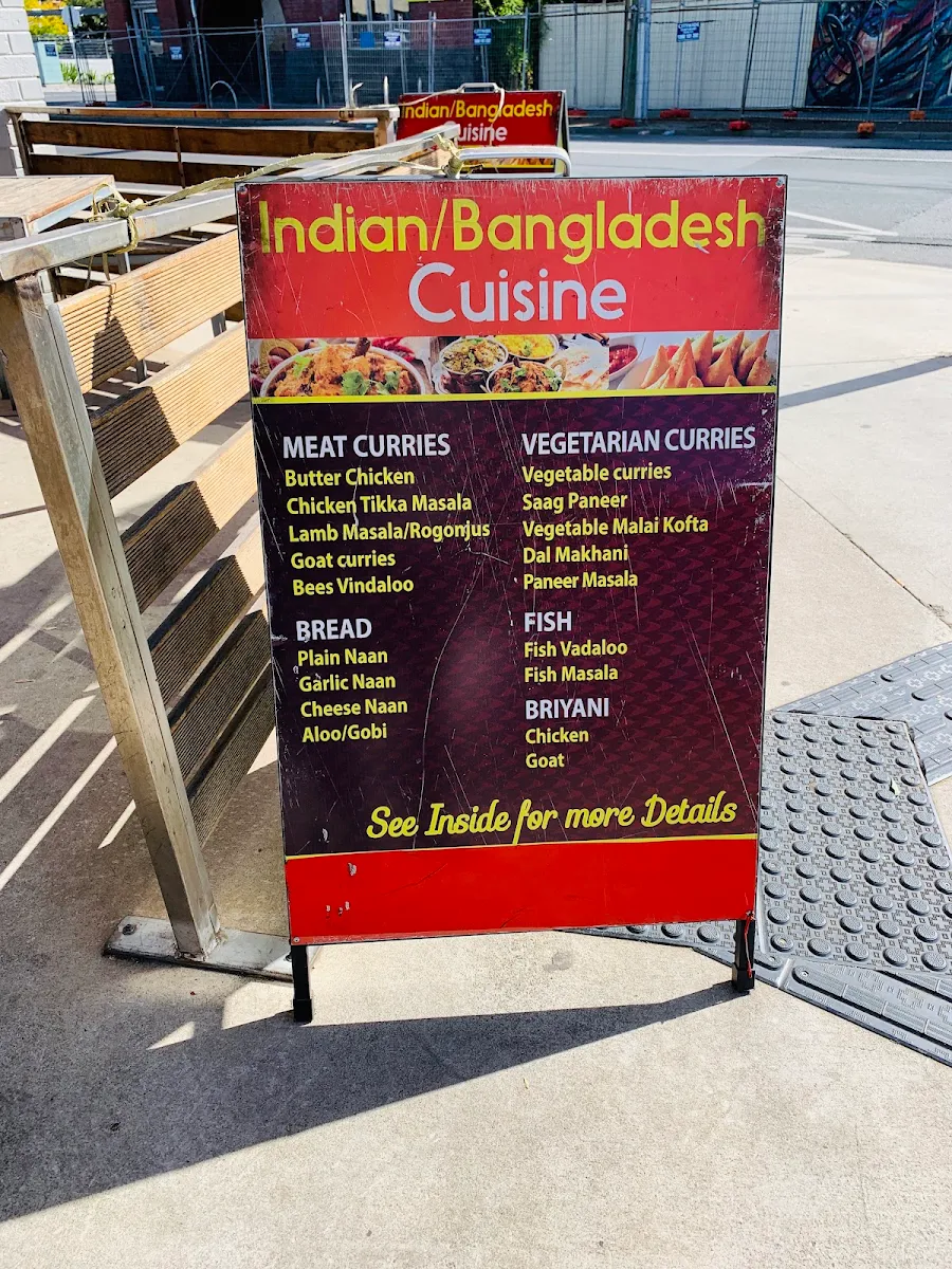 Menu, Madhumoti Restaurant