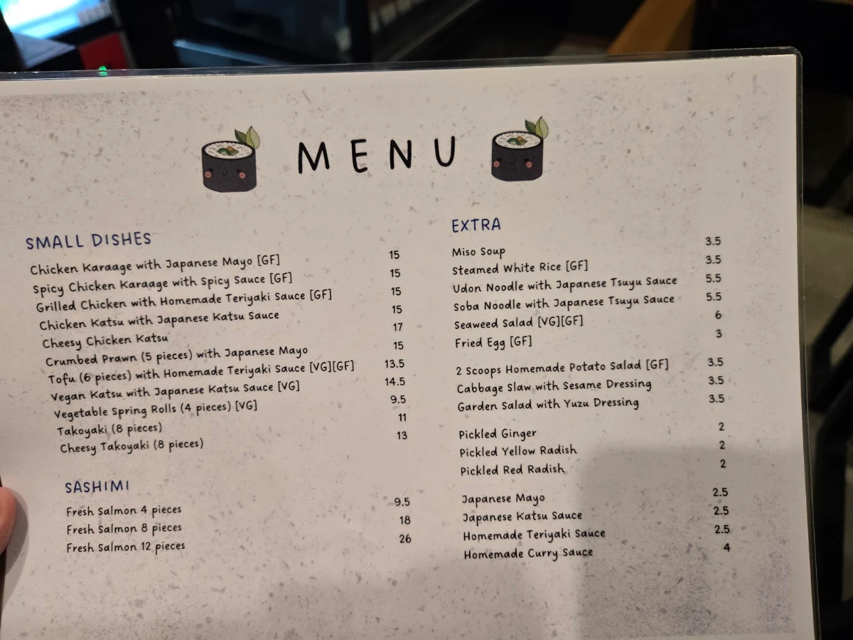 Menu, Miso Bento
