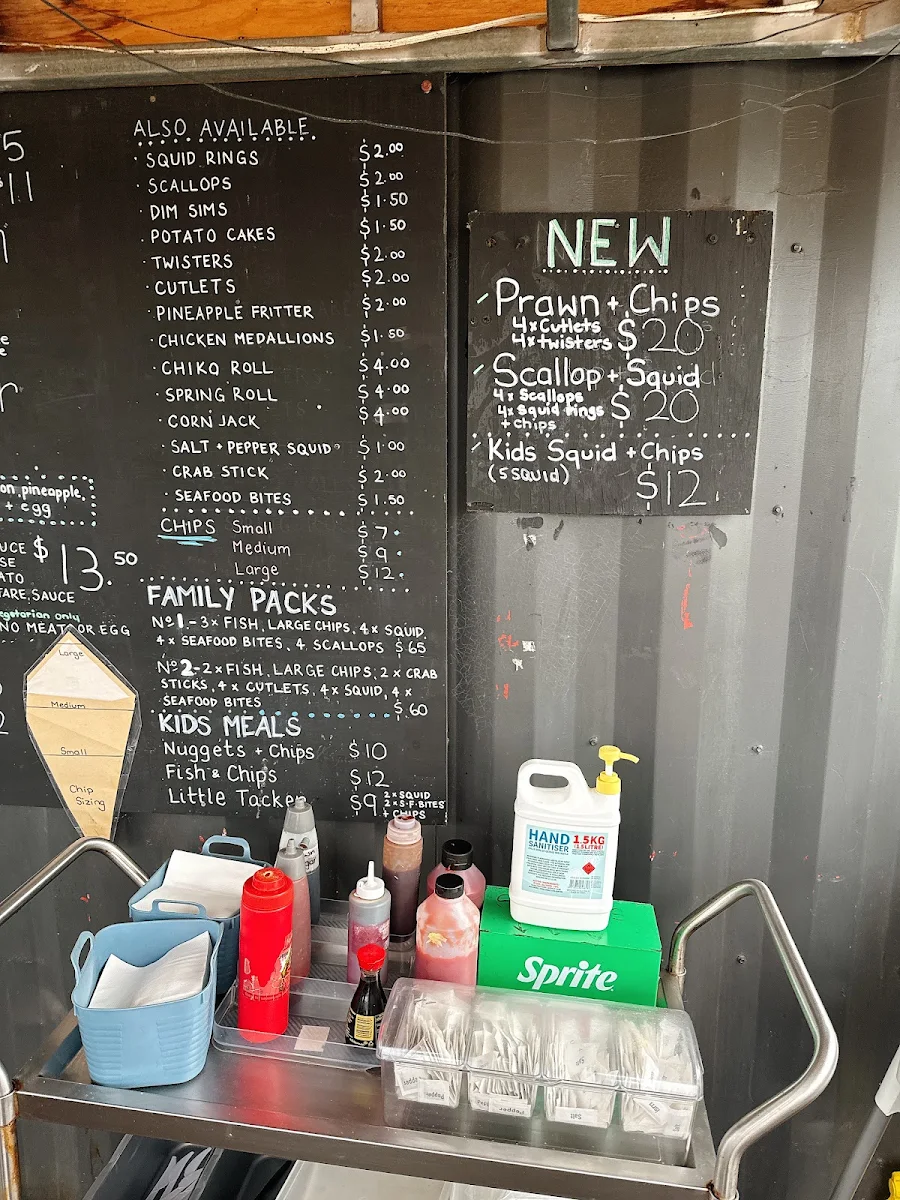 Menu, The Fish Van