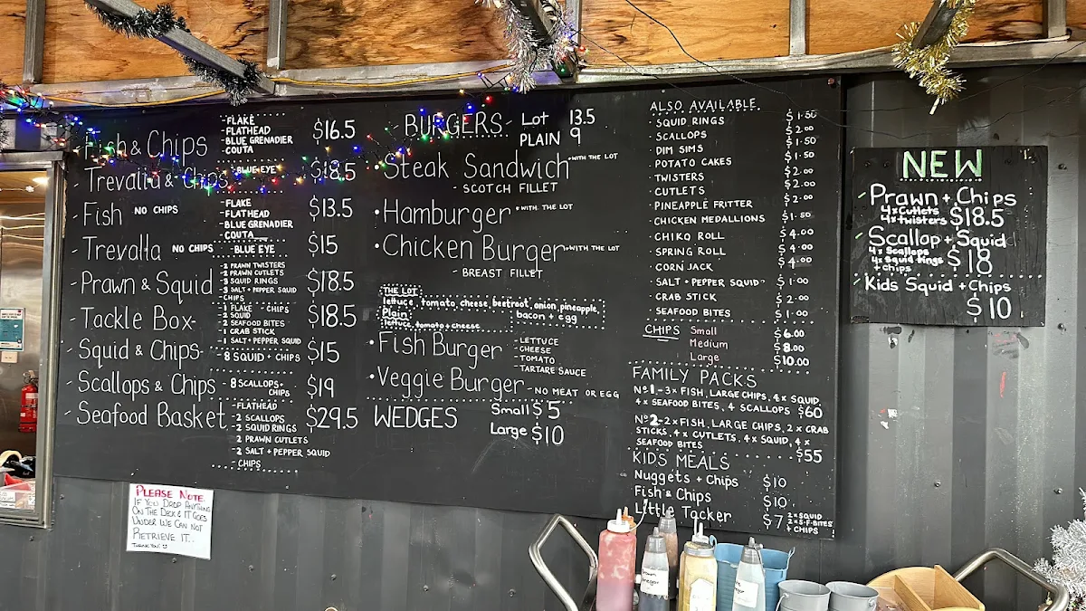 Menu, The Fish Van