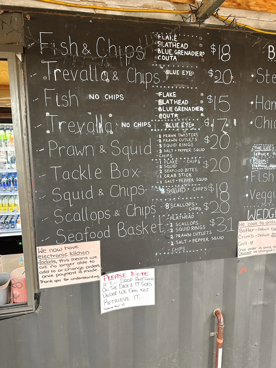 Menu, The Fish Van