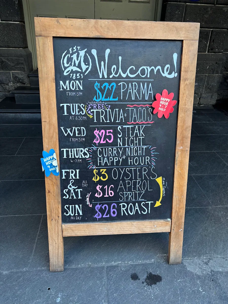 Menu, Captain Melville