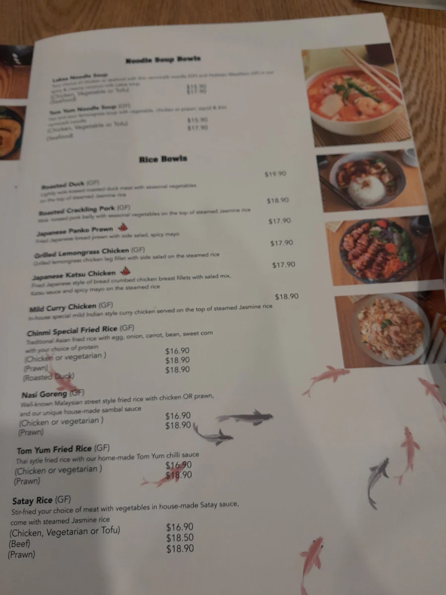 Menu, Chinmi