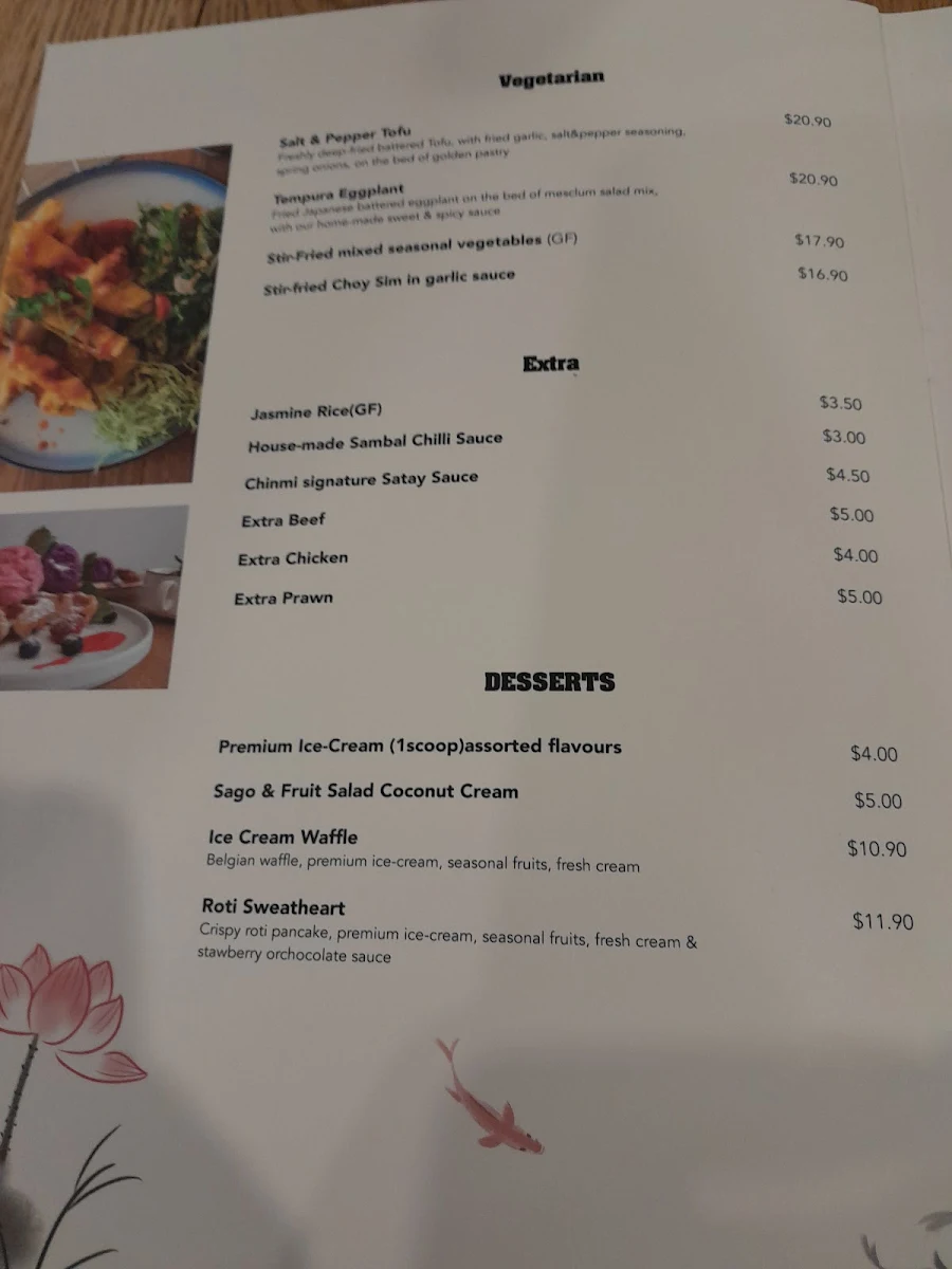 Menu, Chinmi