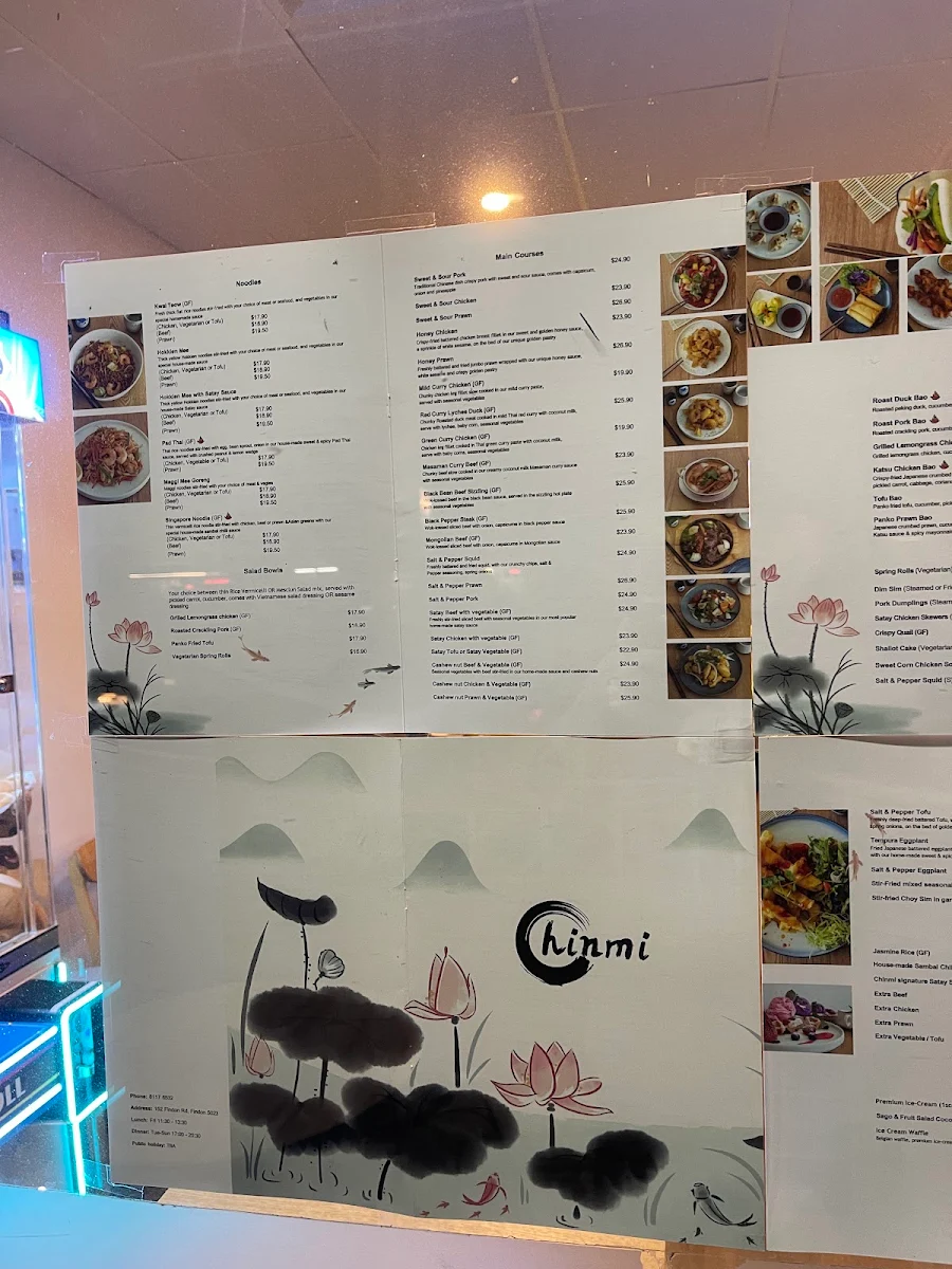 Menu, Chinmi