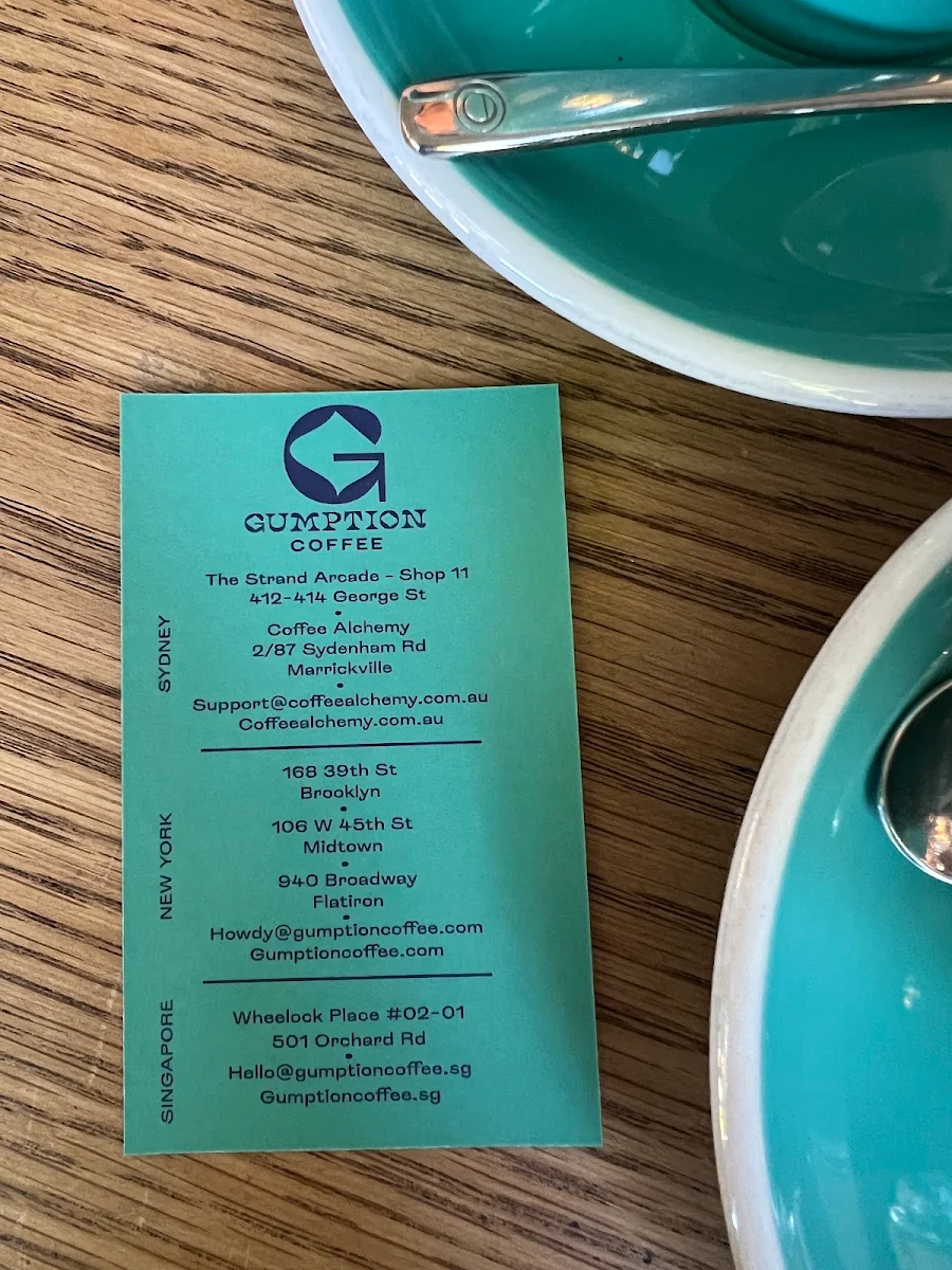 Menu, Coffee Alchemy