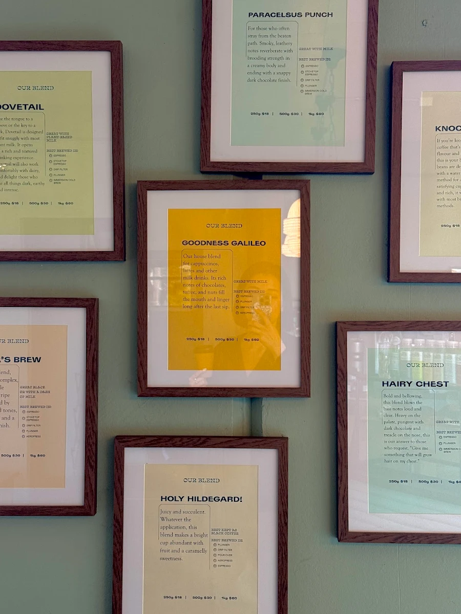 Menu, Coffee Alchemy