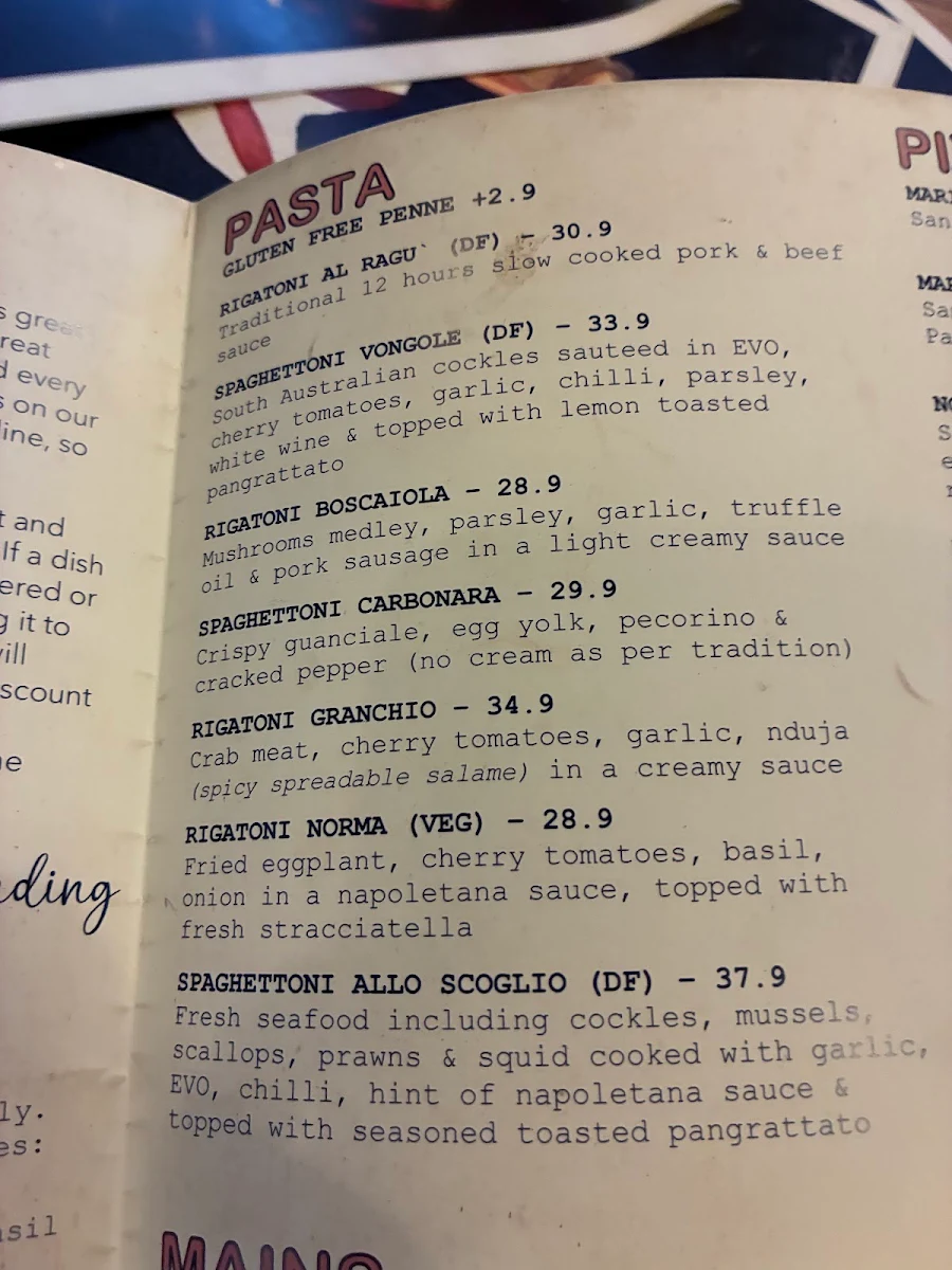 Menu, Est Ovest - Osteria | Caffe' | Aperitivo Bar
