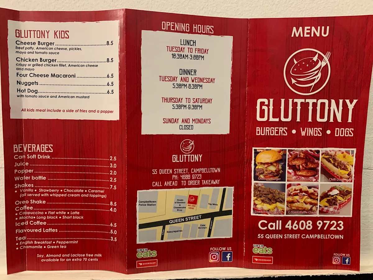 Menu, Gluttony