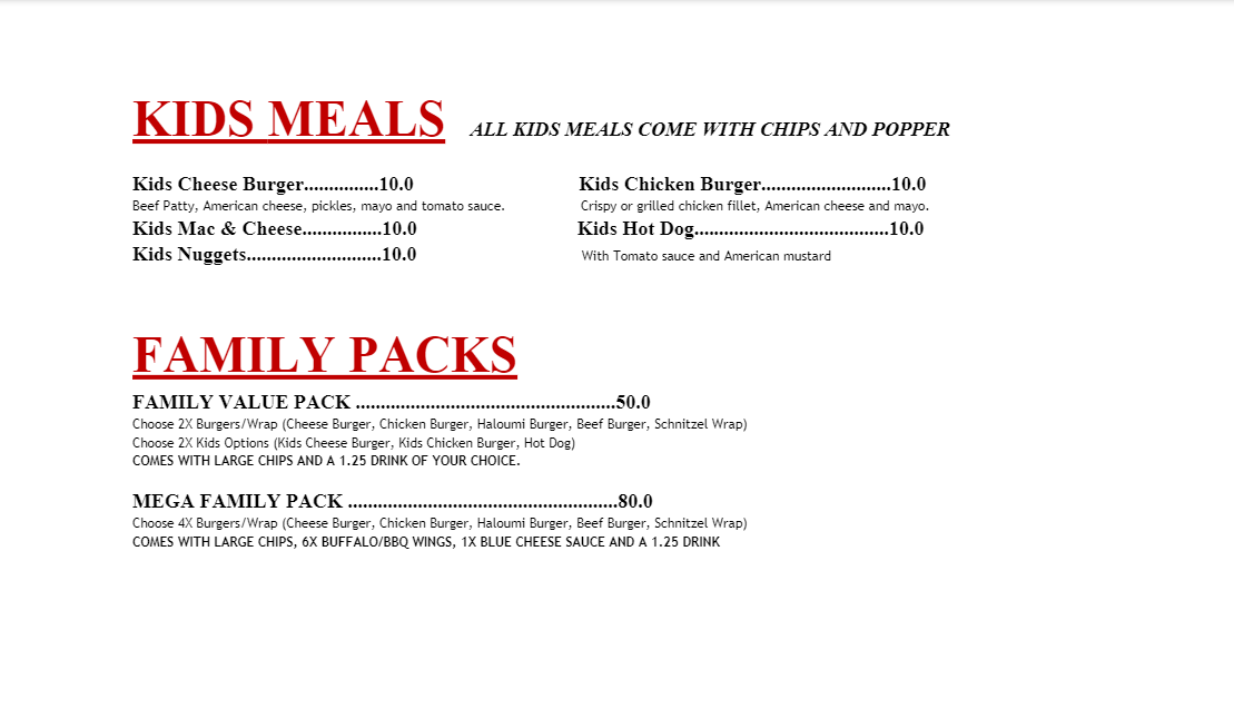 Menu, Gluttony