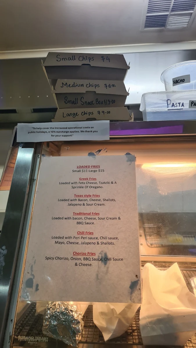 Menu, Spartans Pizzas, Pastas & Ribs