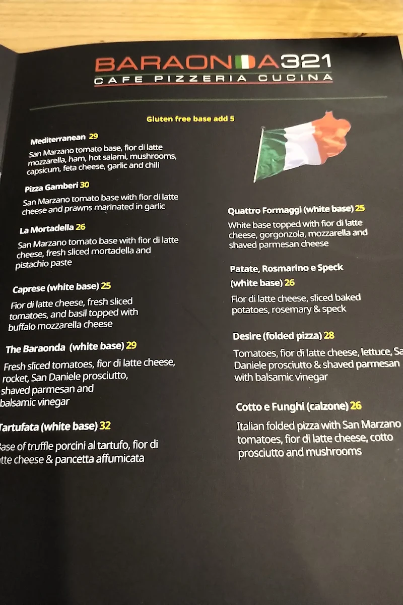 Menu, CHICCI
