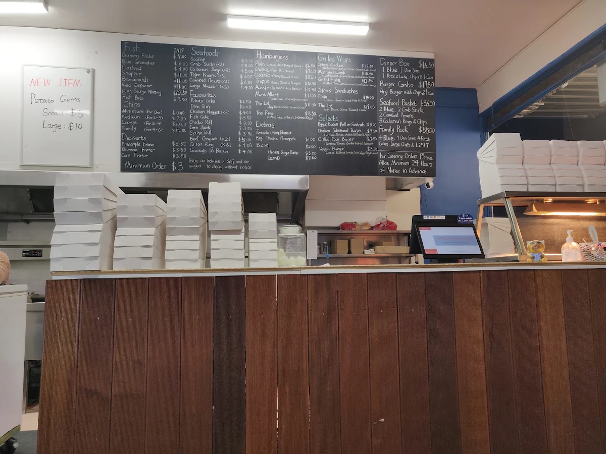 Menu, Mont Albert Fish & Chips