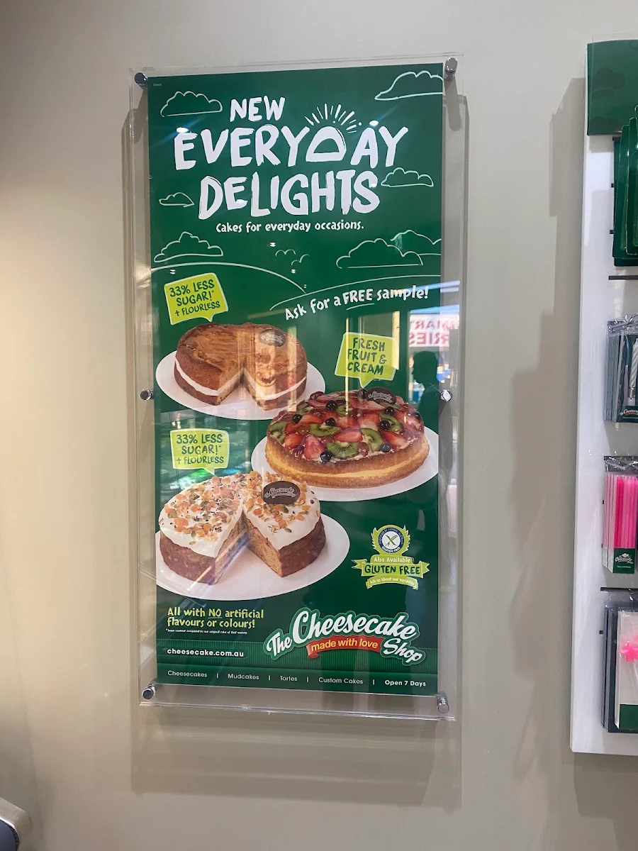 Menu, The Cheesecake Shop Canning Vale