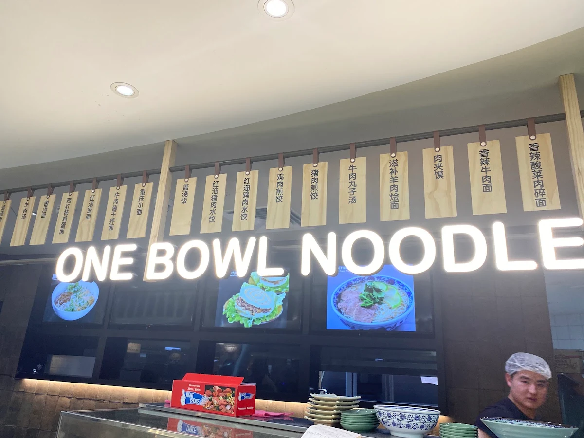 Menu, One Bowl Noodle