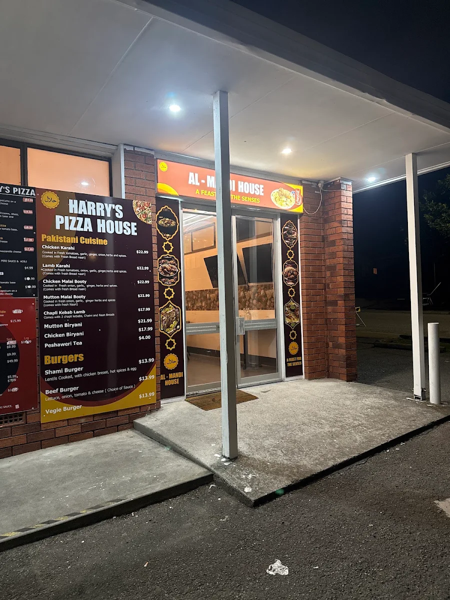 Menu, Harry's Pizza House