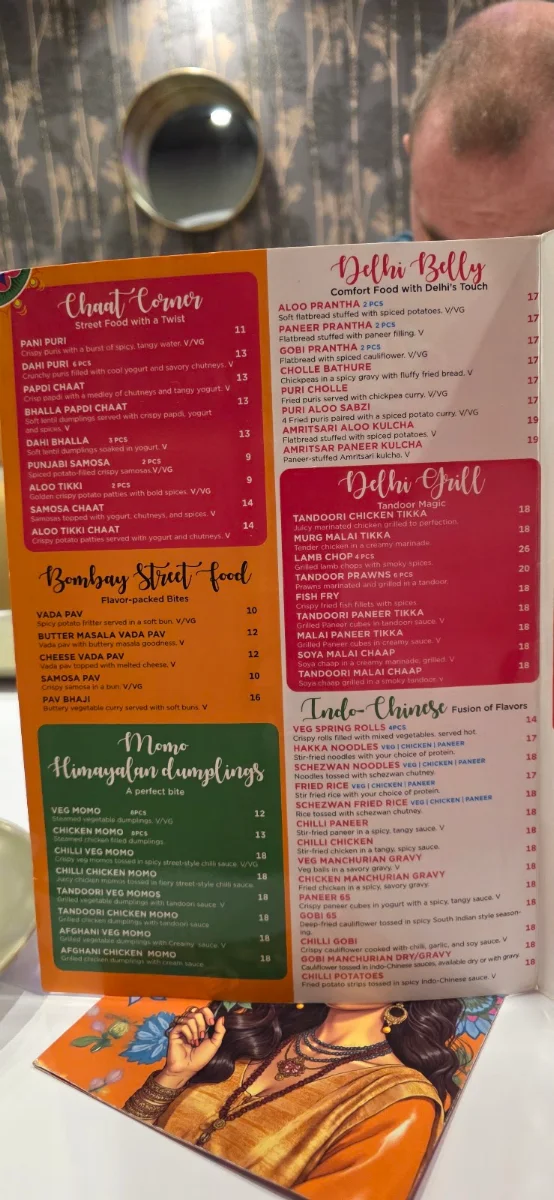 Menu, Bollywood Indian Kitchen