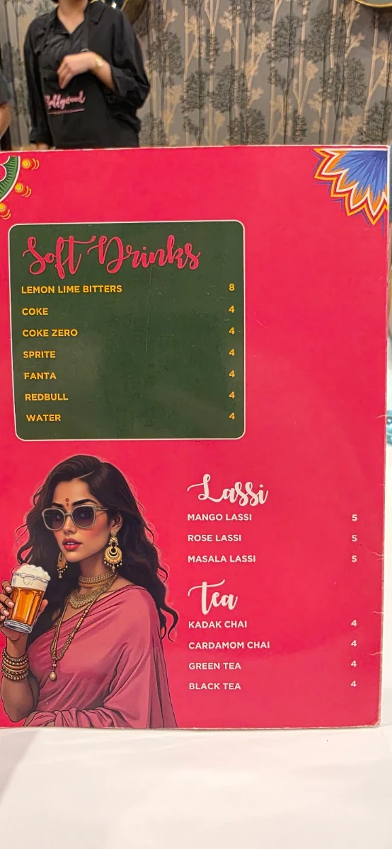 Menu, Bollywood Indian Kitchen