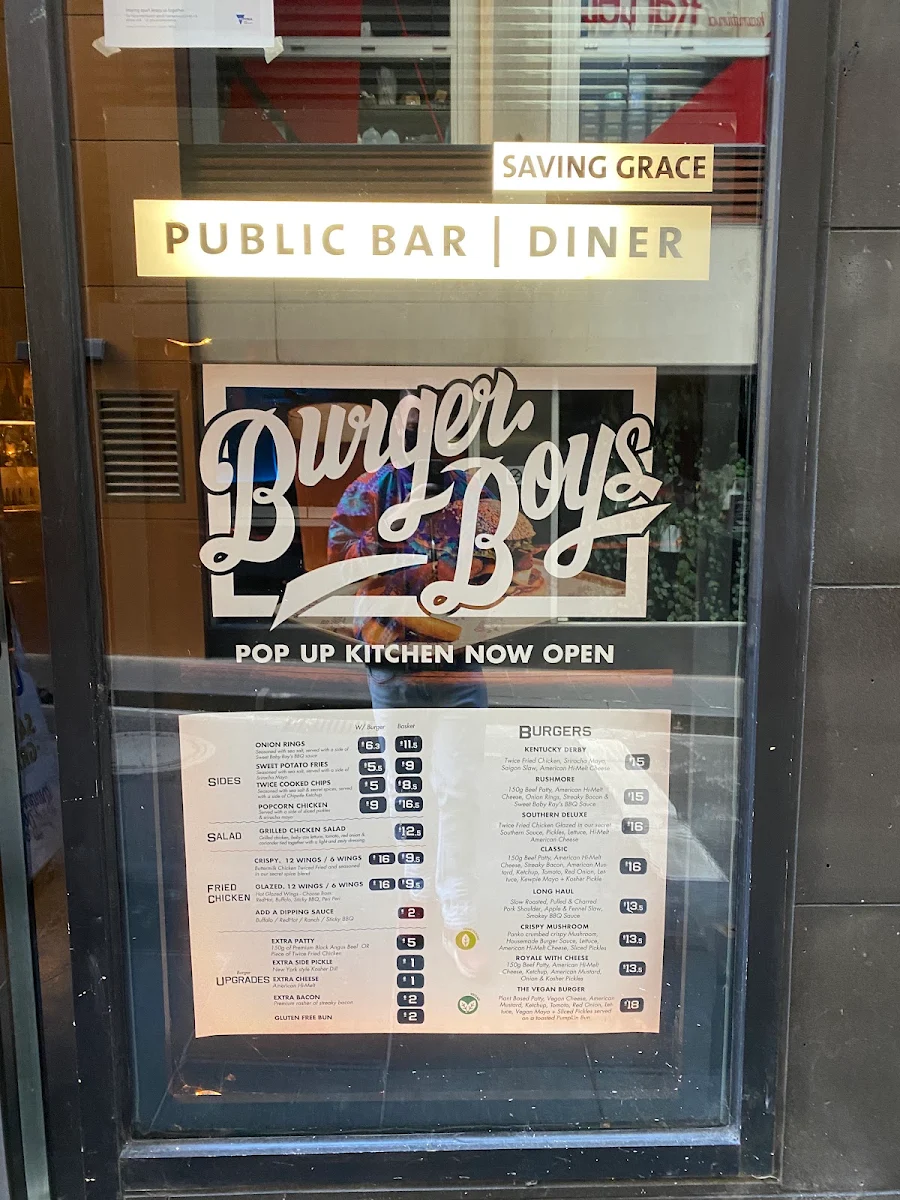 Menu, Burger Boys