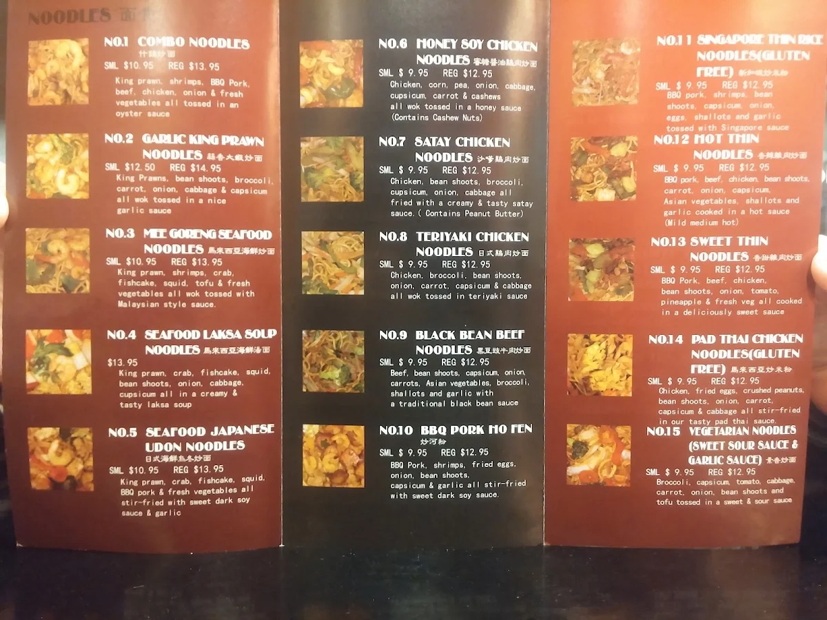 Menu, Noodle Magic Restaurant