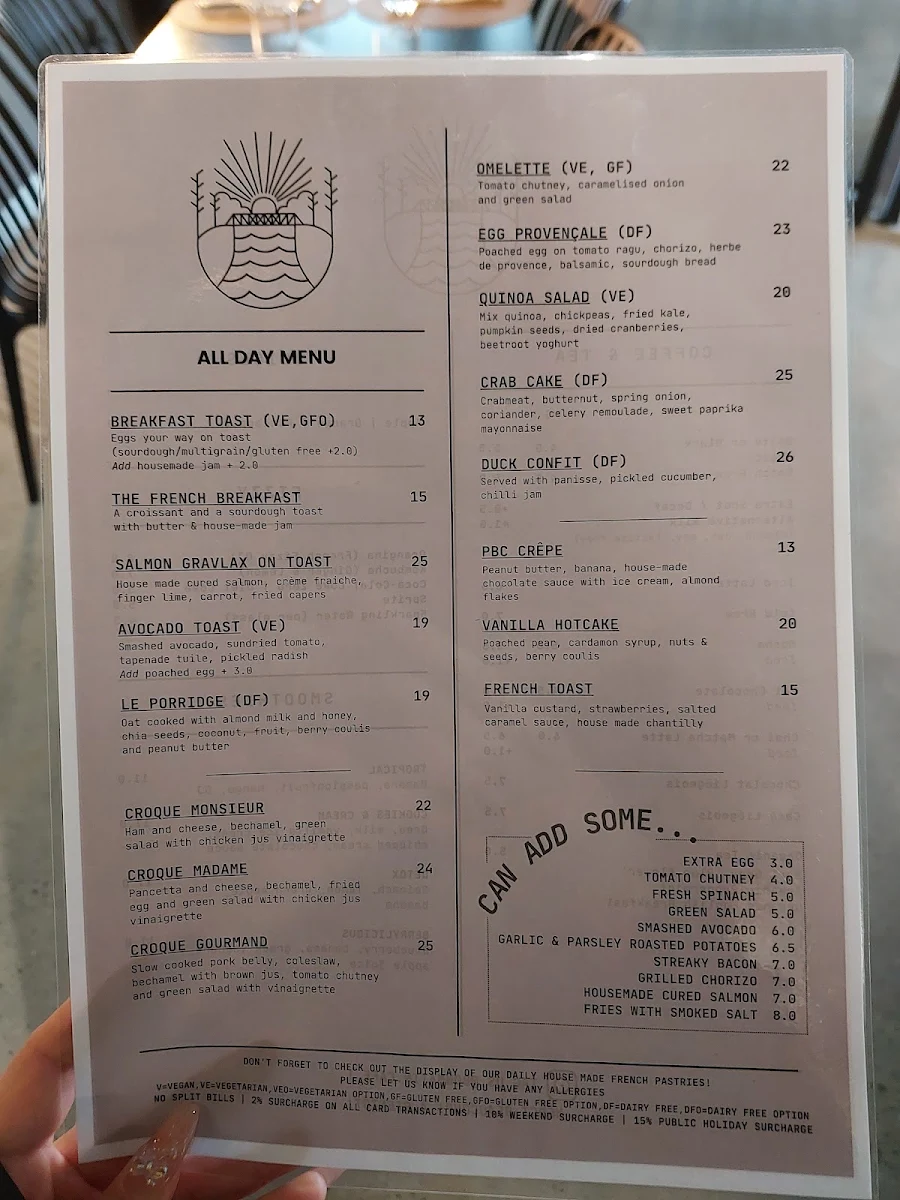 Menu, Bon Matin
