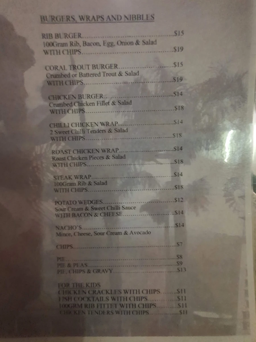 Menu, The Leap Hotel