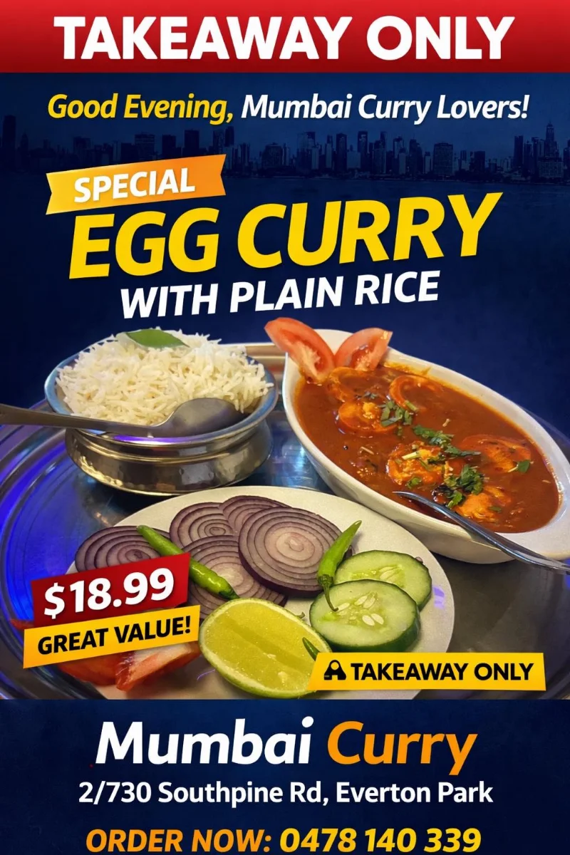 Menu, Mumbai Curry