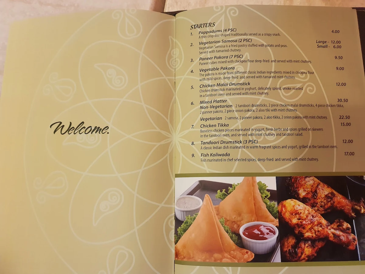 Menu, Mumbai Curry